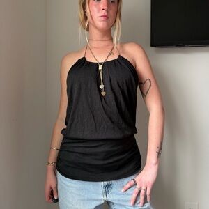 Vintage 2000s black halter top